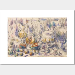 Pot and Soup Tureen by Paul Cezanne Posters and Art